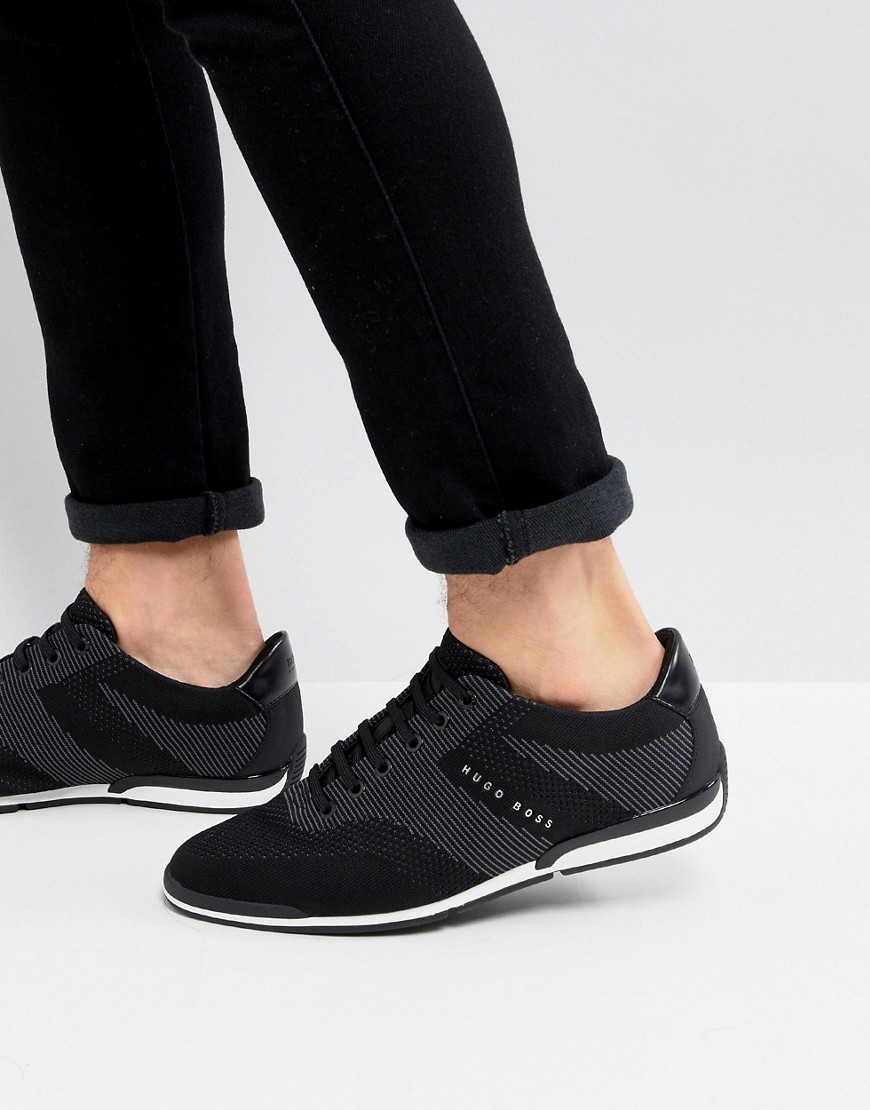 BOSS Knitted Trainers in Black - 001