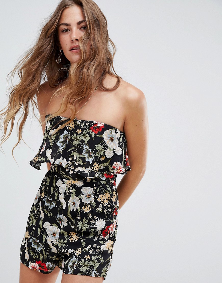 Love & Other Things Floral Bardot Playsuit