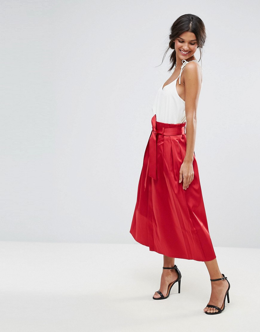 Closet Prom Midi Skirt - Red