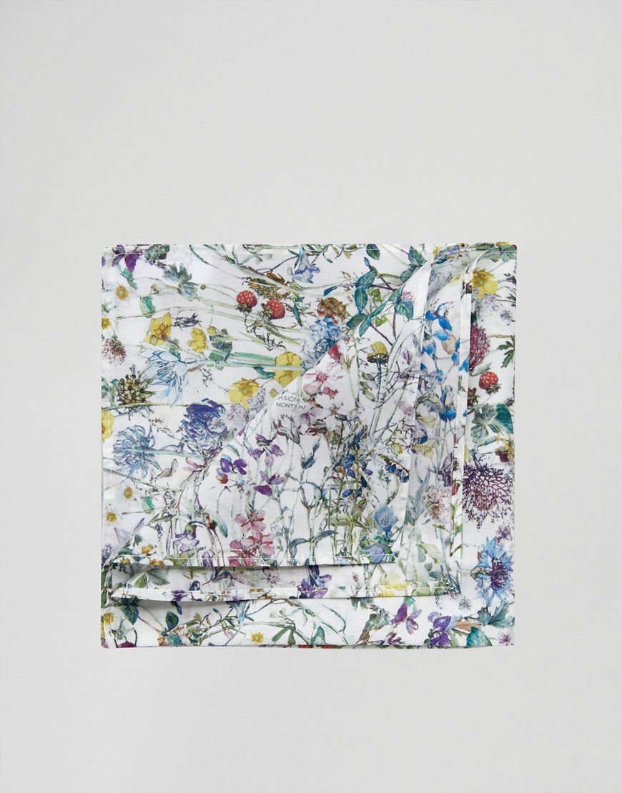 Gianni Feraud Liberty Print Floral Pocket Square - Multi