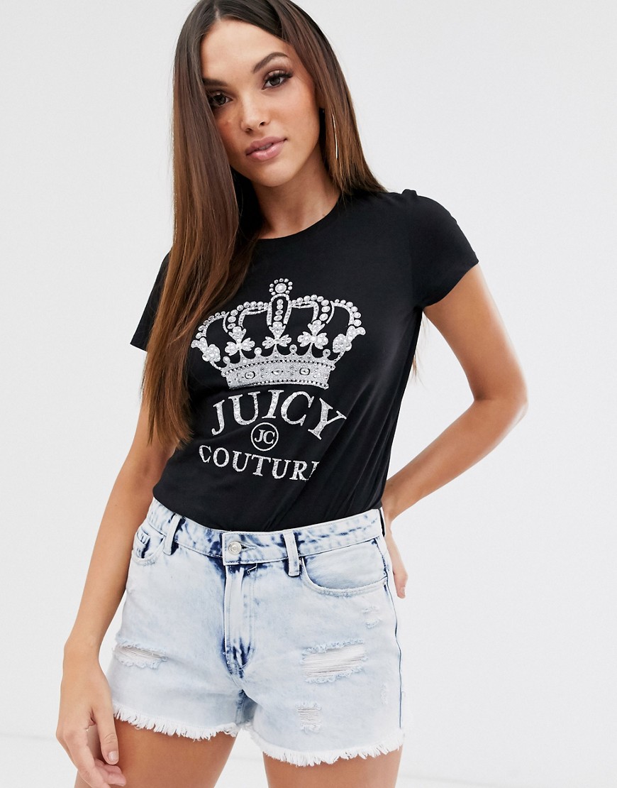Juicy Couture Black Label crown logo t-shirt