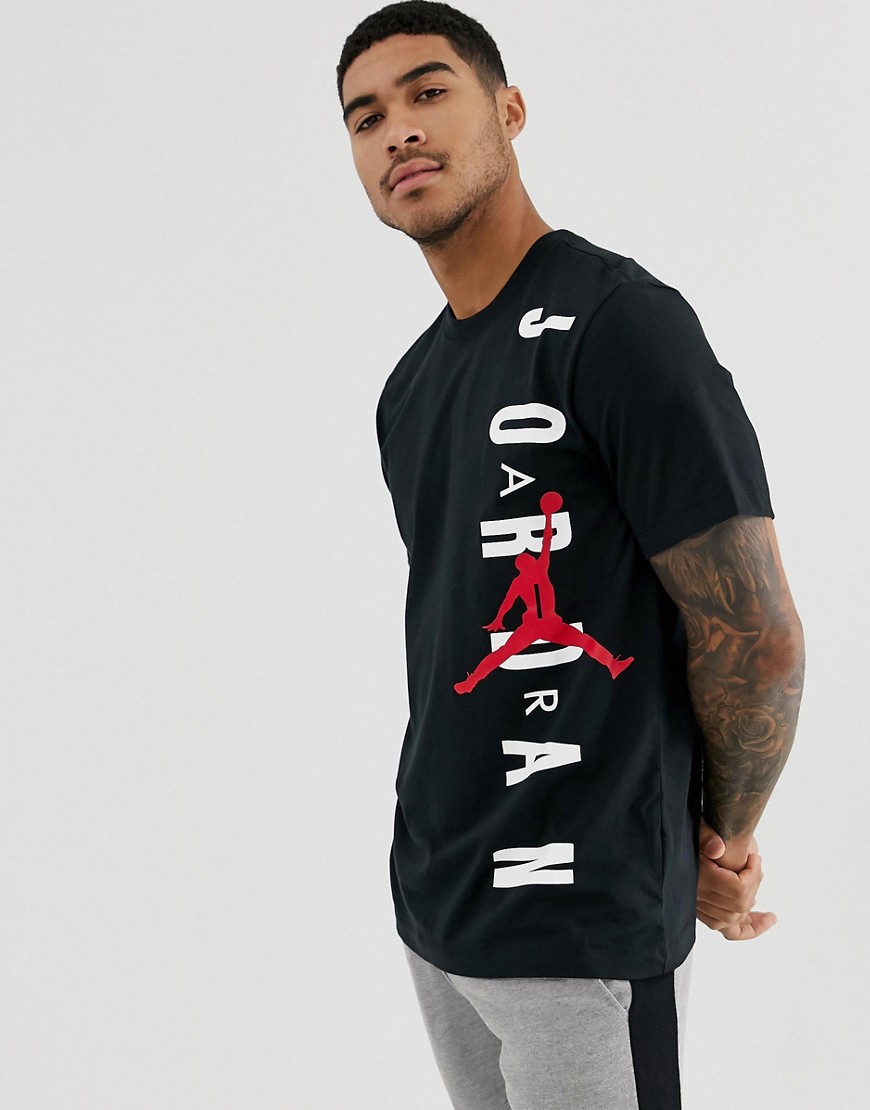 Nike Jordan Large Print T-Shirt In Black