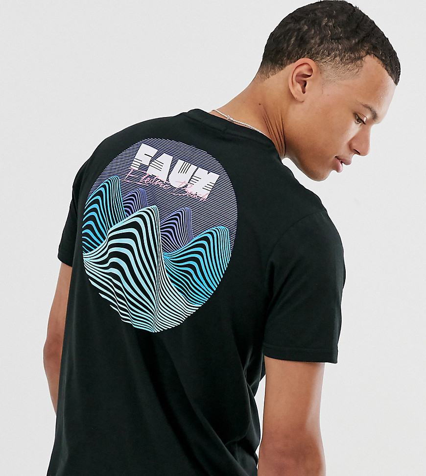 Friend or Faux Tall voltage wave back print t-shirt