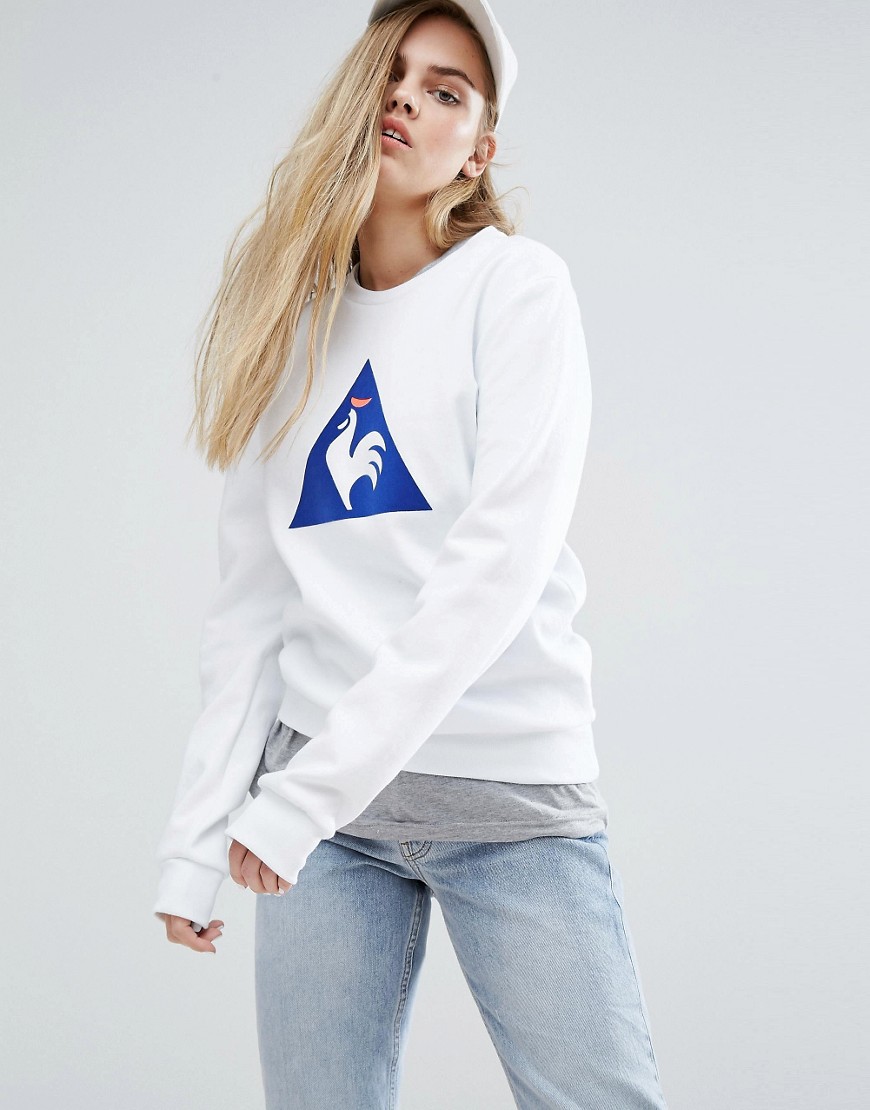 Le Coq Sportif Boyfriend Sweatshirt With Large Colourblock Logo