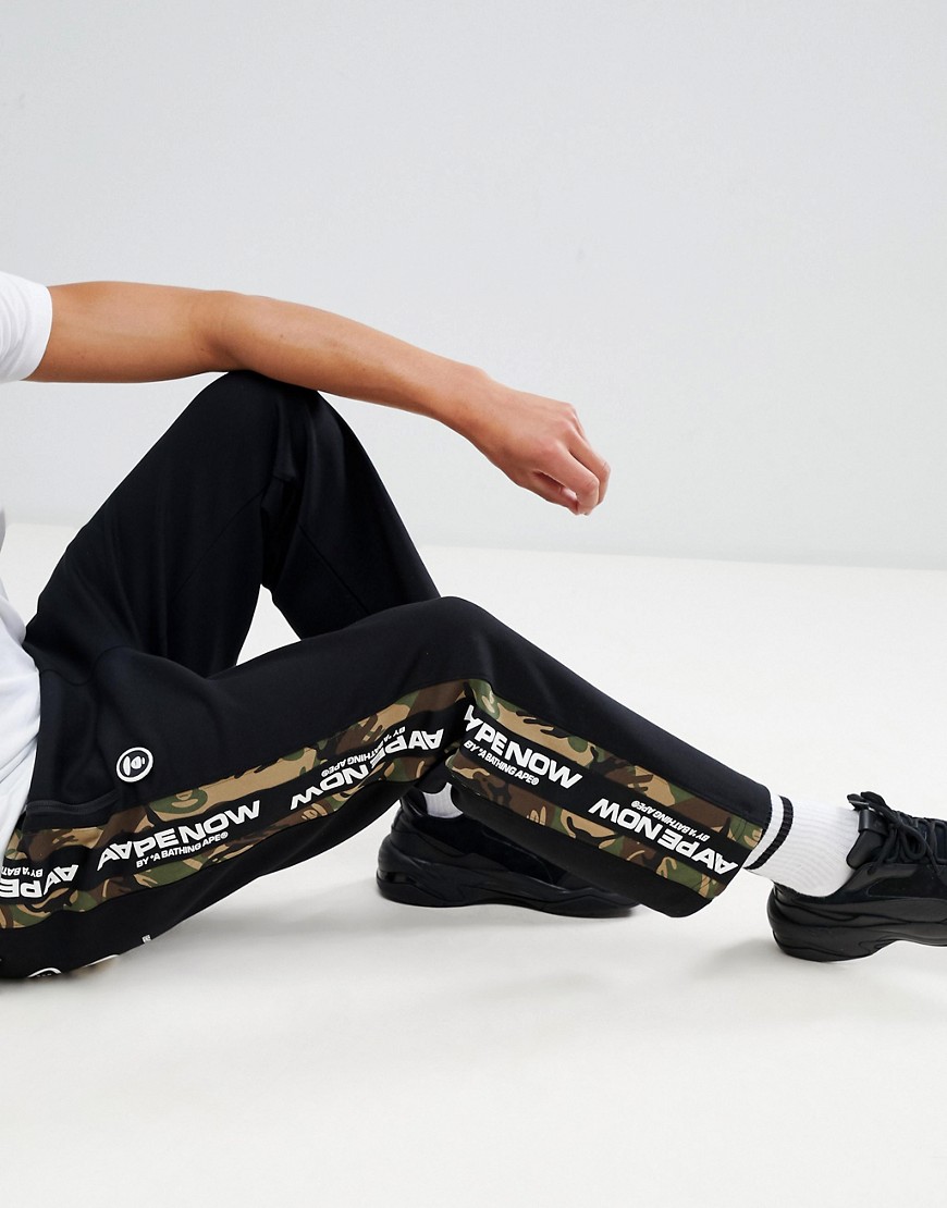 AAPE By A Bathing Ape Joggers With Logo Taping In Loose Fit