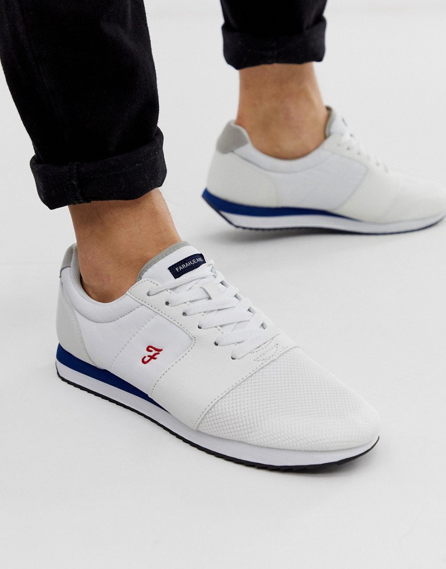 Farah sport trainers in white