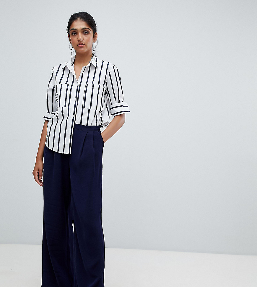 Y.A.S Tall Textured Wide Leg Trouser
