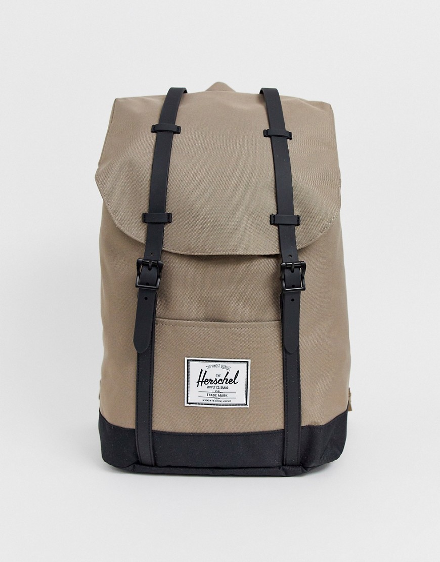 Herschel Supply Co Retreat backpack with contrast base in sand 19.5l