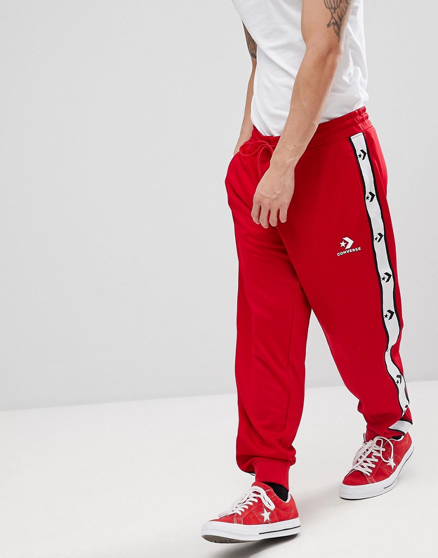 Converse Star Chevron Track Joggers In Red 10007592-A03 - Red
