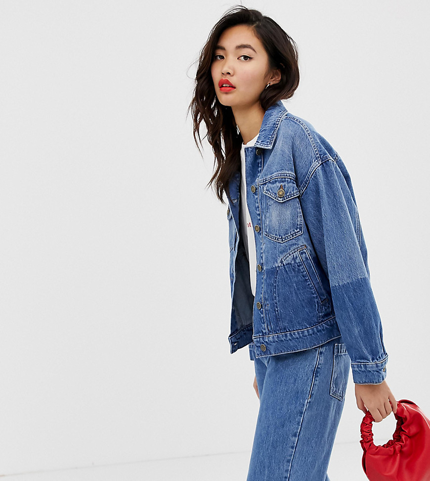 Iden Denim oversized trucker jacket with shadow detail co-ord with organic and recycled cotton