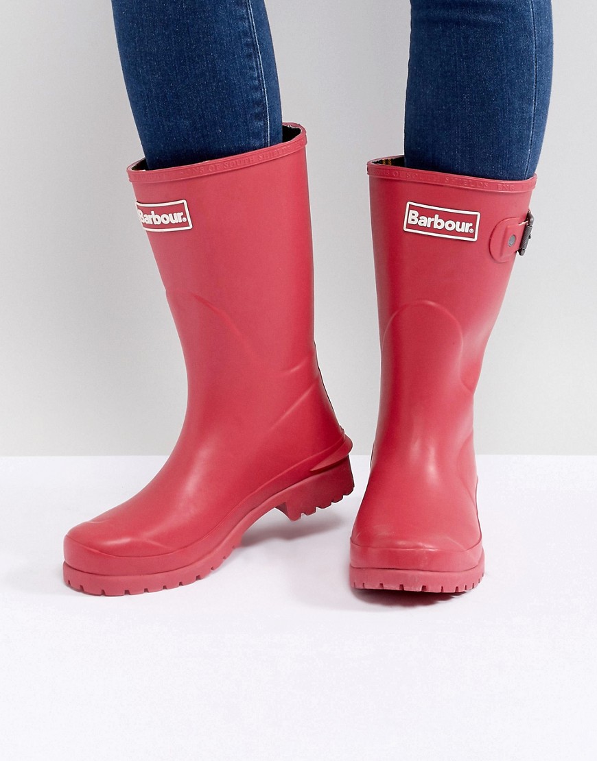 Barbour Primrose Low Welly Boot With Buckle - Raspberry