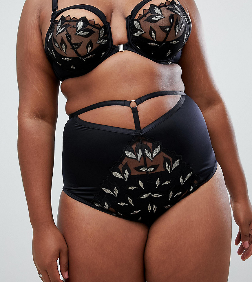 Figleaves Curve Leaf Embroidery Deep Brief