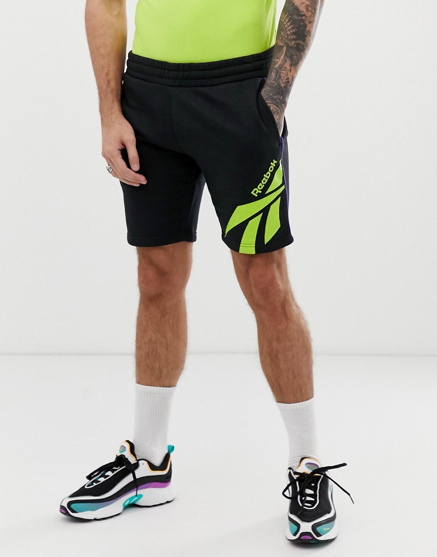 Reebok classics shorts with vector print in black