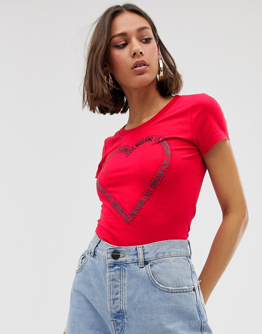 Love Moschino heart logo t-shirt