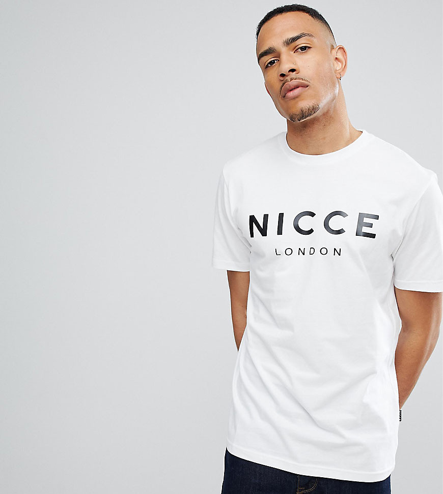 Nicce logo t-shirt in white exclusive to ASOS