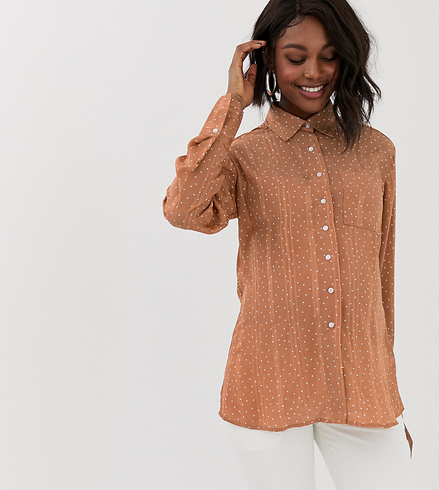 Glamorous Bloom relaxed sheer shirt in subtle spot
