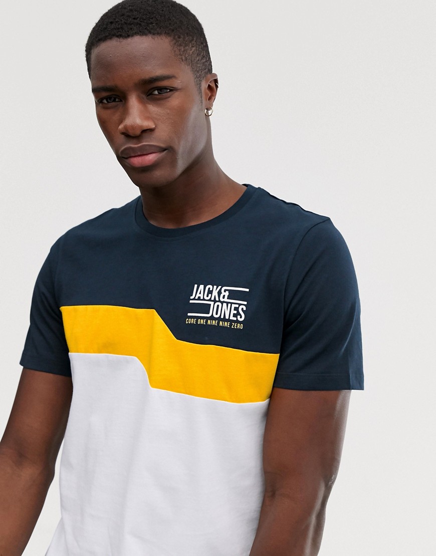 Jack & Jones Core colour block t-shirt