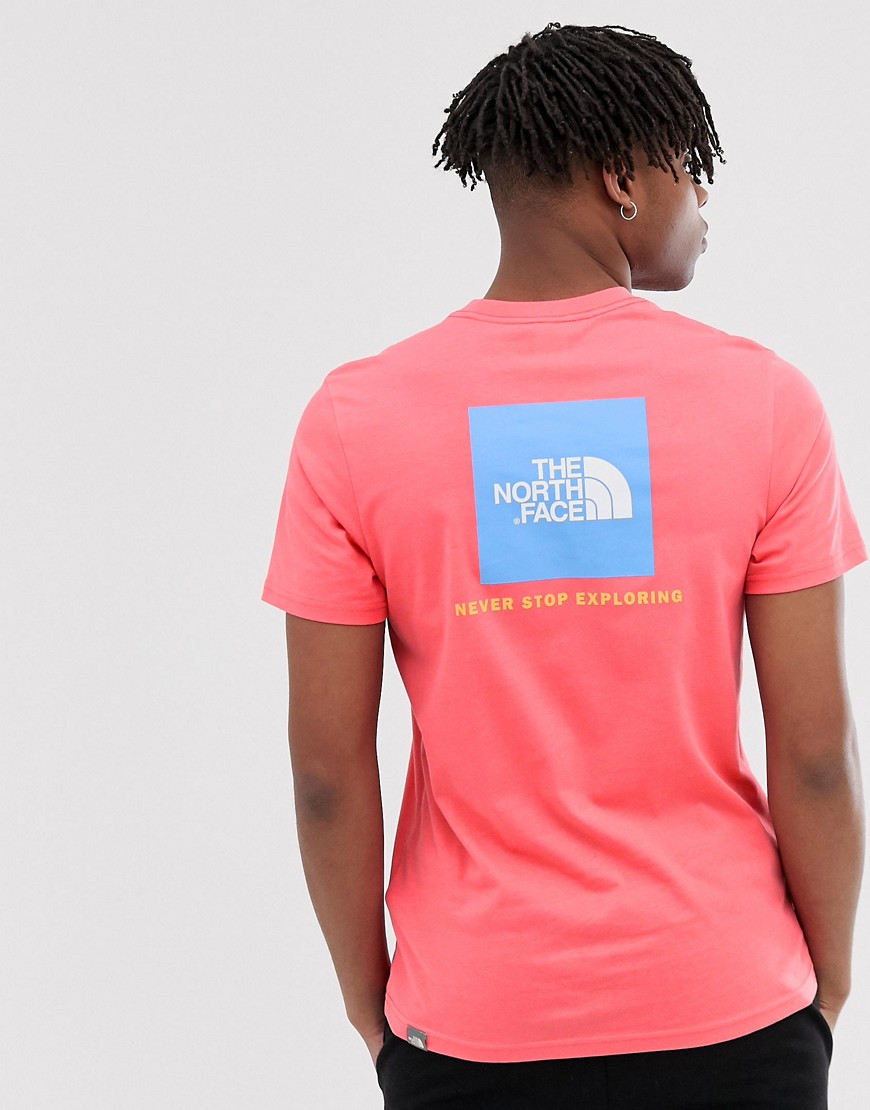The North Face Red Box t-shirt in calypso coral