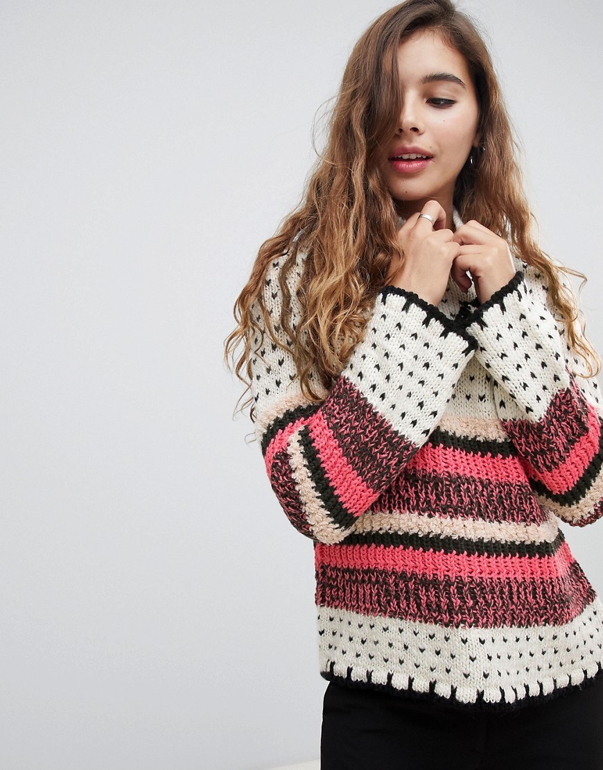 Only chunky mix print knit