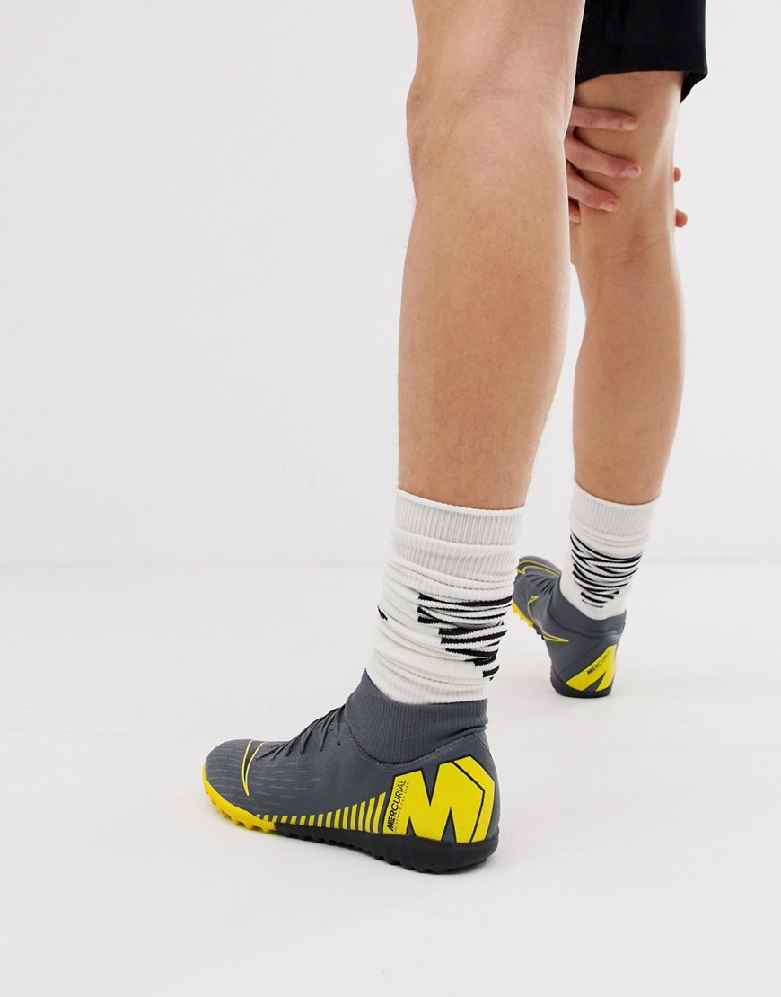 Nike Football superflyx 6 astro turf boots in grey