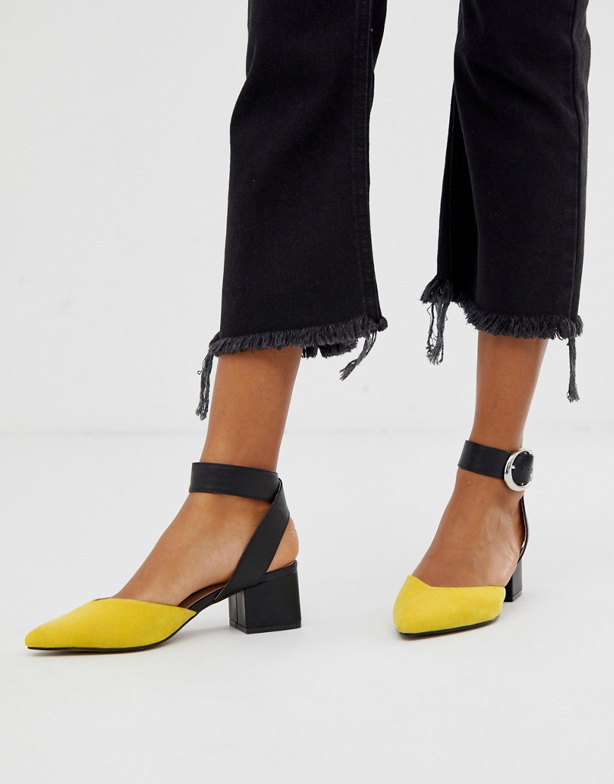 Blink pointed mid block heels
