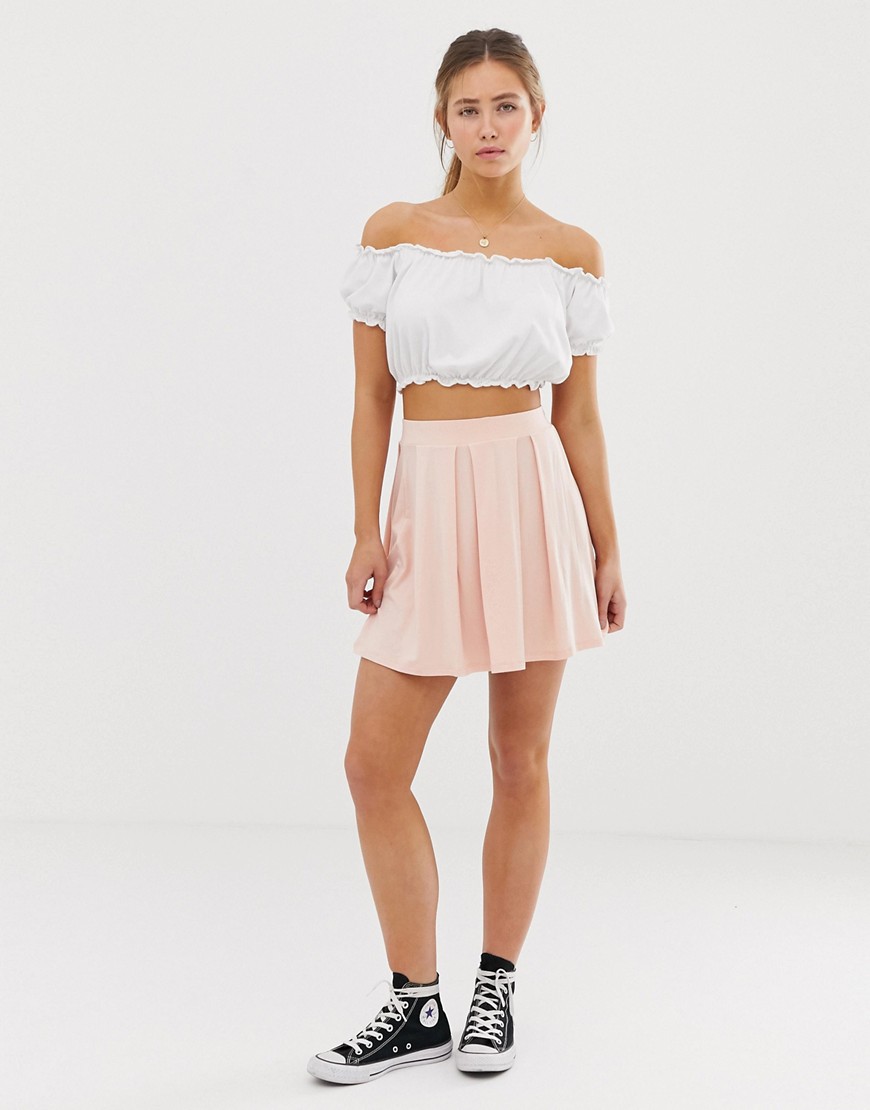 ASOS DESIGN mini skirt with box pleats