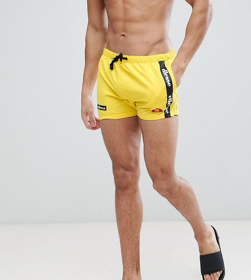 ellesse Swim Shorts With Taping In Yellow - Yellow