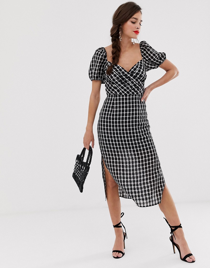 Finders Keepers Picnic check midi dress