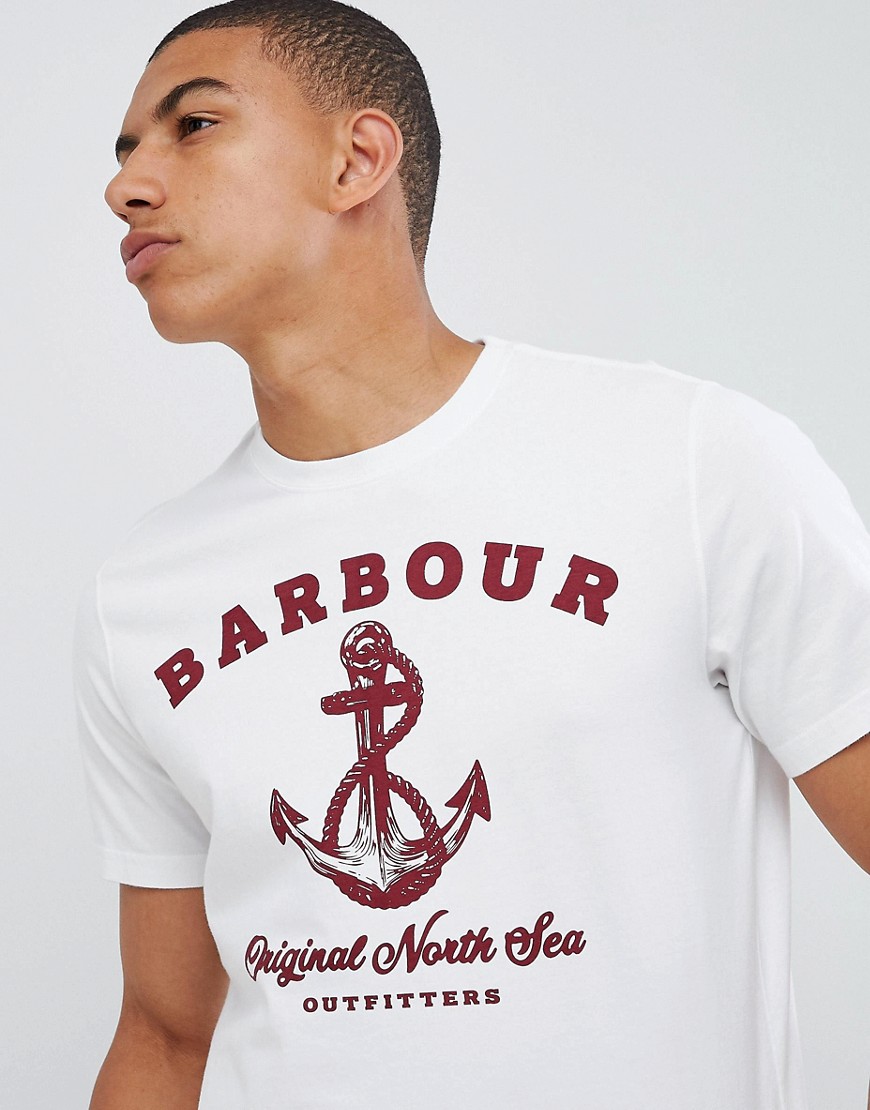 Barbour Anchor Tshirt in White - White