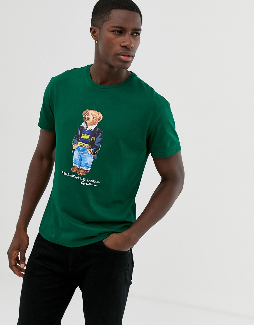 Polo Ralph Lauren bear print t-shirt in green