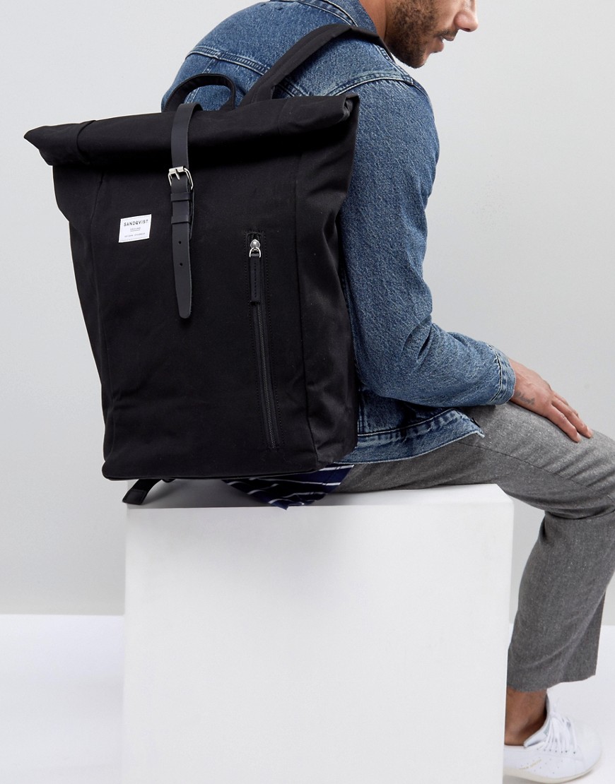 Sandqvist Dante Rolltop Backpack In Black