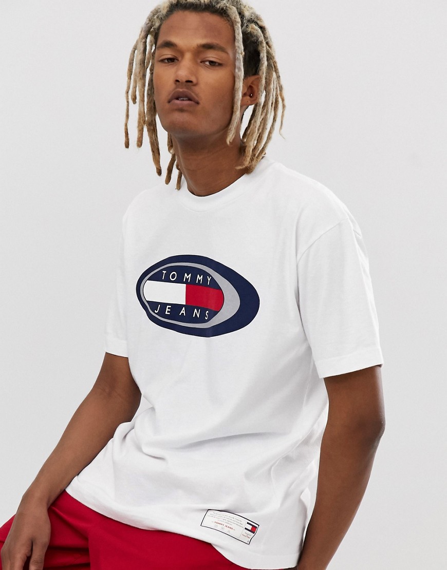 Tommy Jeans Summer Heritage Capsule t-shirt in white with large chest logo