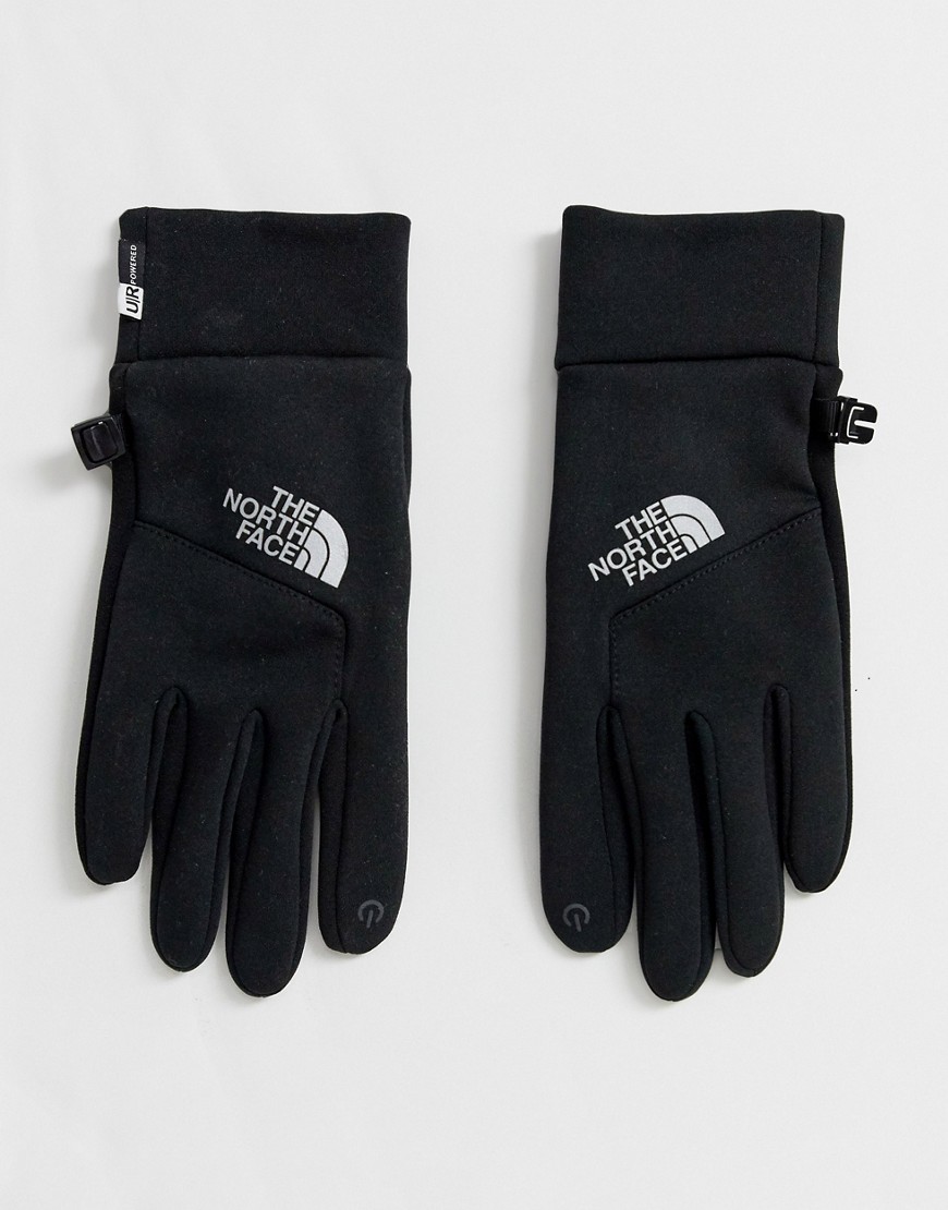 The North Face Lunar Etip gloves in black/silver reflective