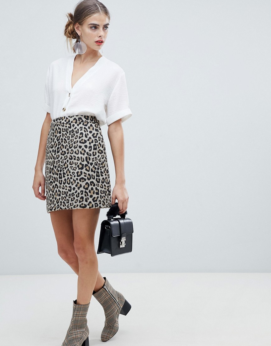 New Look skirt in leopard - Brown pattern