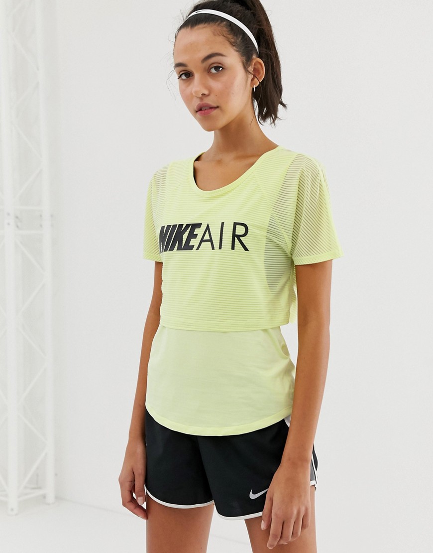 Nike Air Double Layer T-shirt In Lime