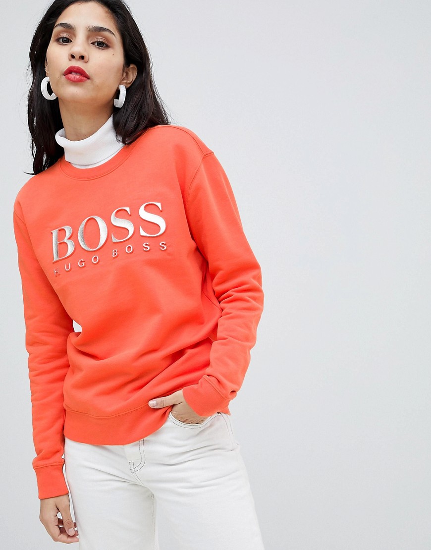 Boss Casual Logo Sweater - Bright orange