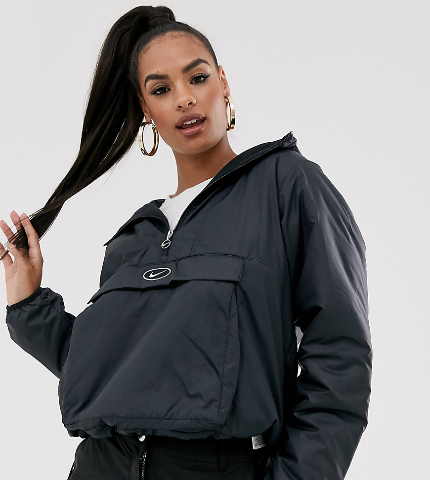 Nike black pullover fleece lined jacket
