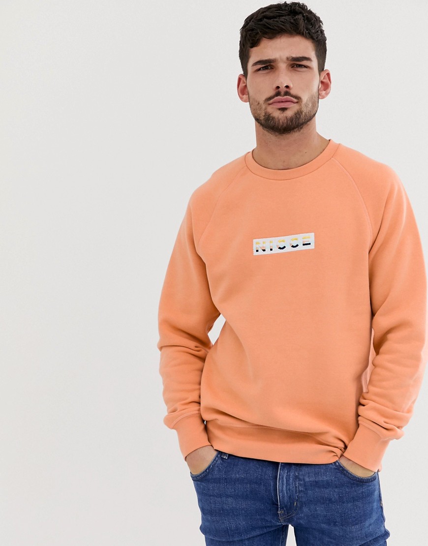 Nicce sweatshirt with ombre logo in orange