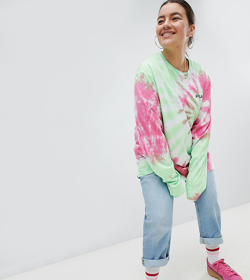 Puma Exclusive To ASOS Plus Long Sleeve T-Shirt With In Tie Dye