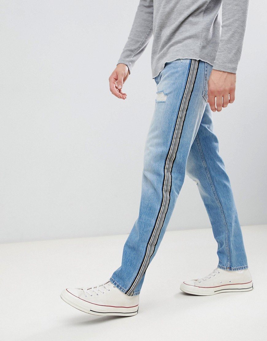 Jack & Jones Side Stripe Tapered Jeans