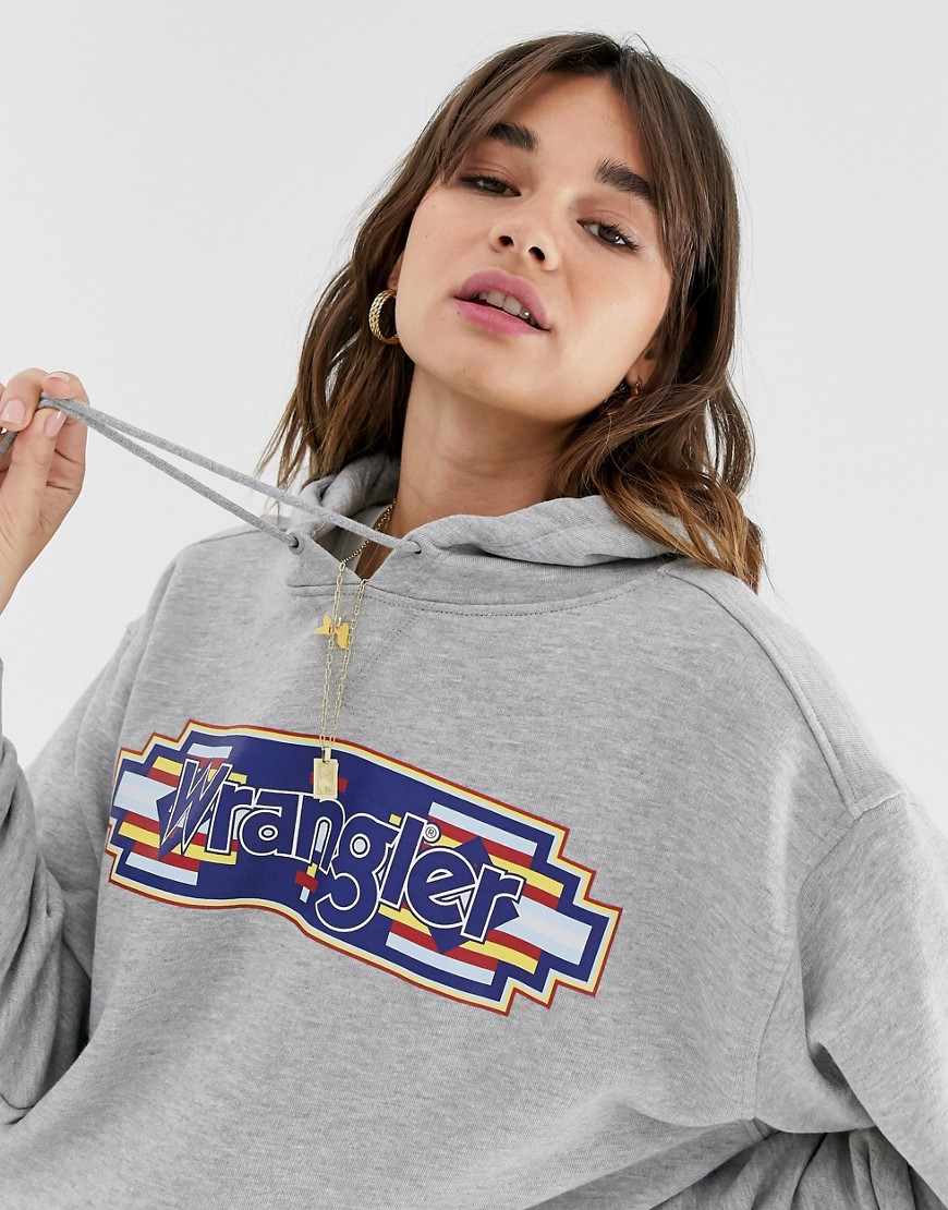 Wrangler cropped hoodie with logo