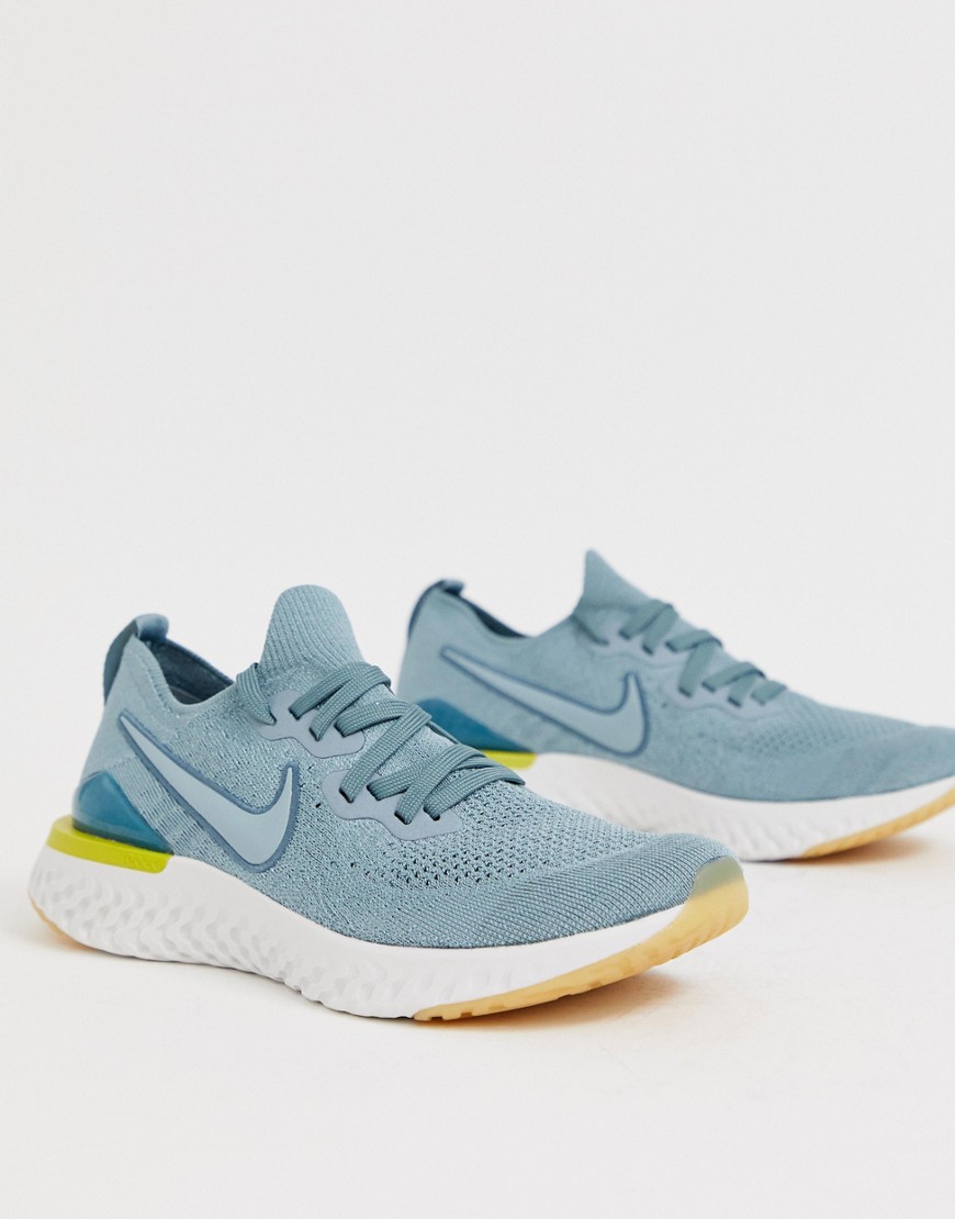Nike Running Epic React 2 Flyknit trainers in blue