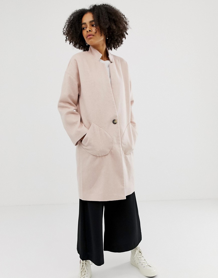 Native Youth Wool Blend Cocoon Coat