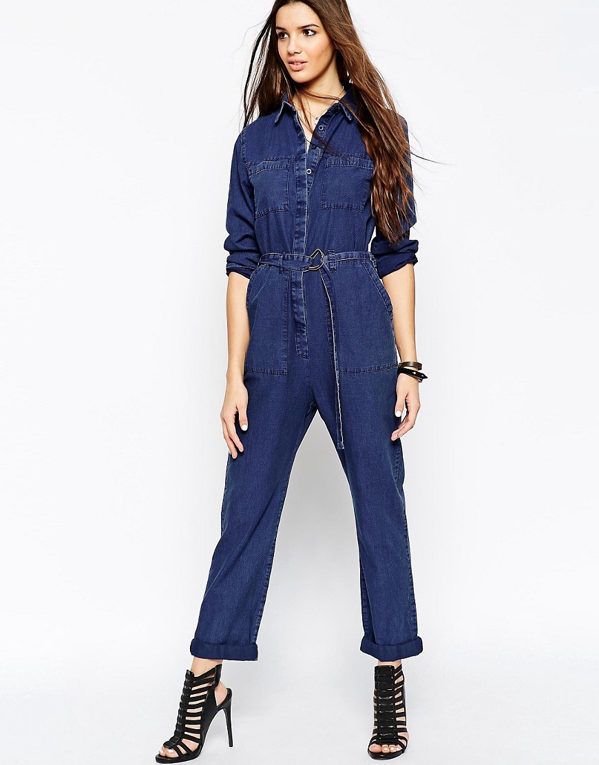 ASOS | ASOS Soft Denim Jumpsuit with Utility Styling at ASOS