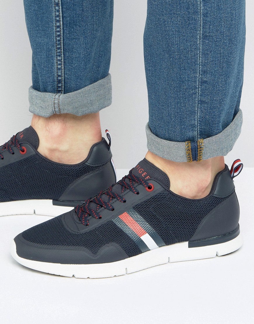 Tommy Hilfiger Tobias Flag Mesh Runner Trainers - Navy
