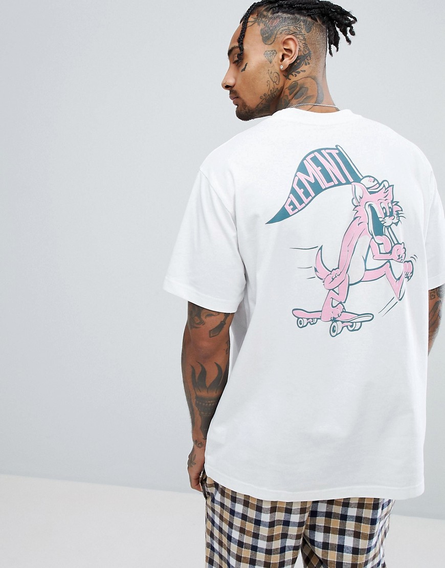 Element Tomcat T-Shirt With Back Print - White