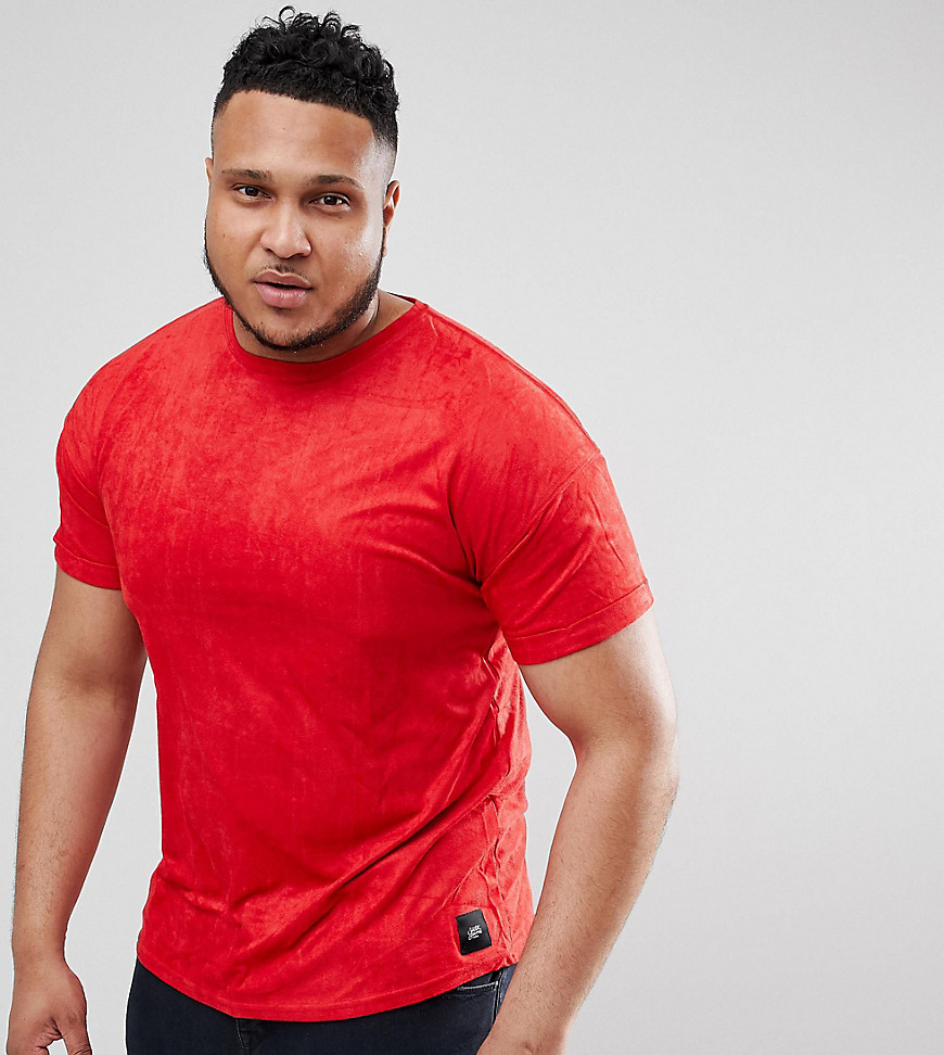 Sixth June t-shirt in red suedette exclusive to ASOS