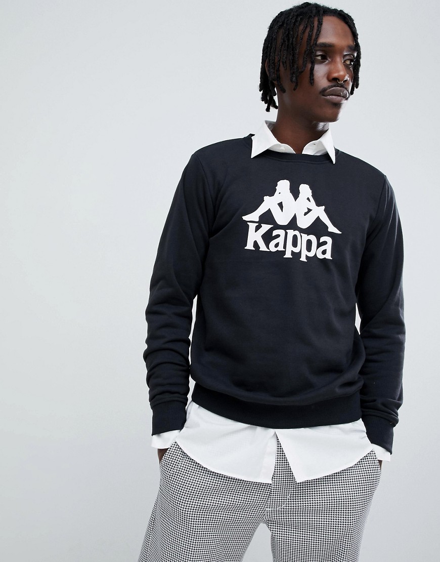 Kappa sweatshirt with chest logo in black