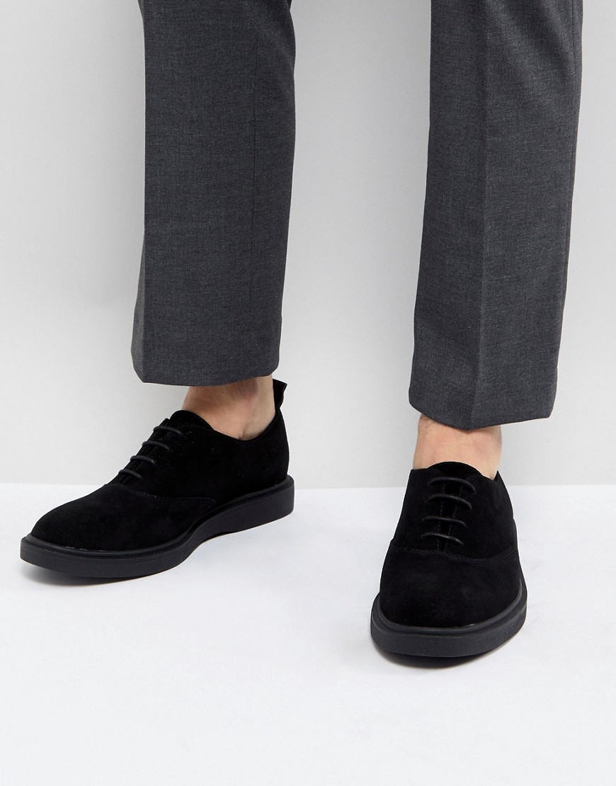 Черные замшевые туфли на шнуровке Zign - Черный 
