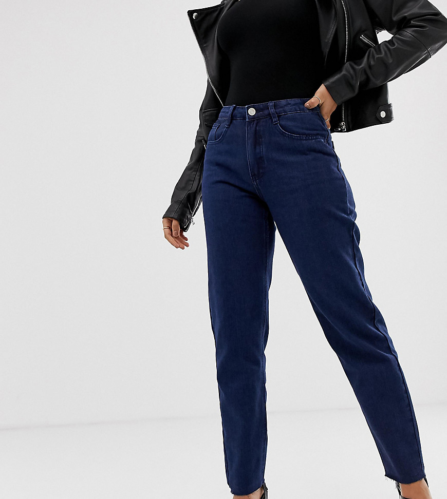 Missguided Petite mom jean in blue